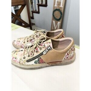 Spring Step L'artiste Danli Delite Floral Sneakers Size 8.5 39 Leather Comfort